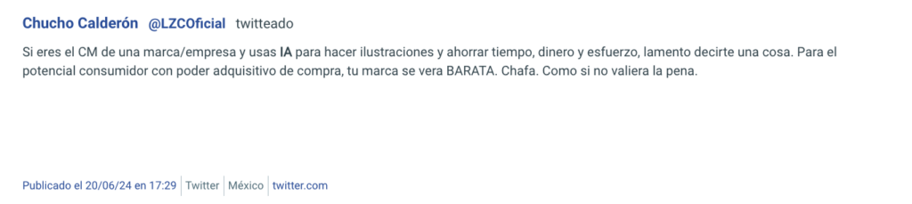 Frustración por las limitaciones de la tecnología de inteligencia artificial actual y la falta de creatividad y originalidad que puede aportar a determinadas tareas.
